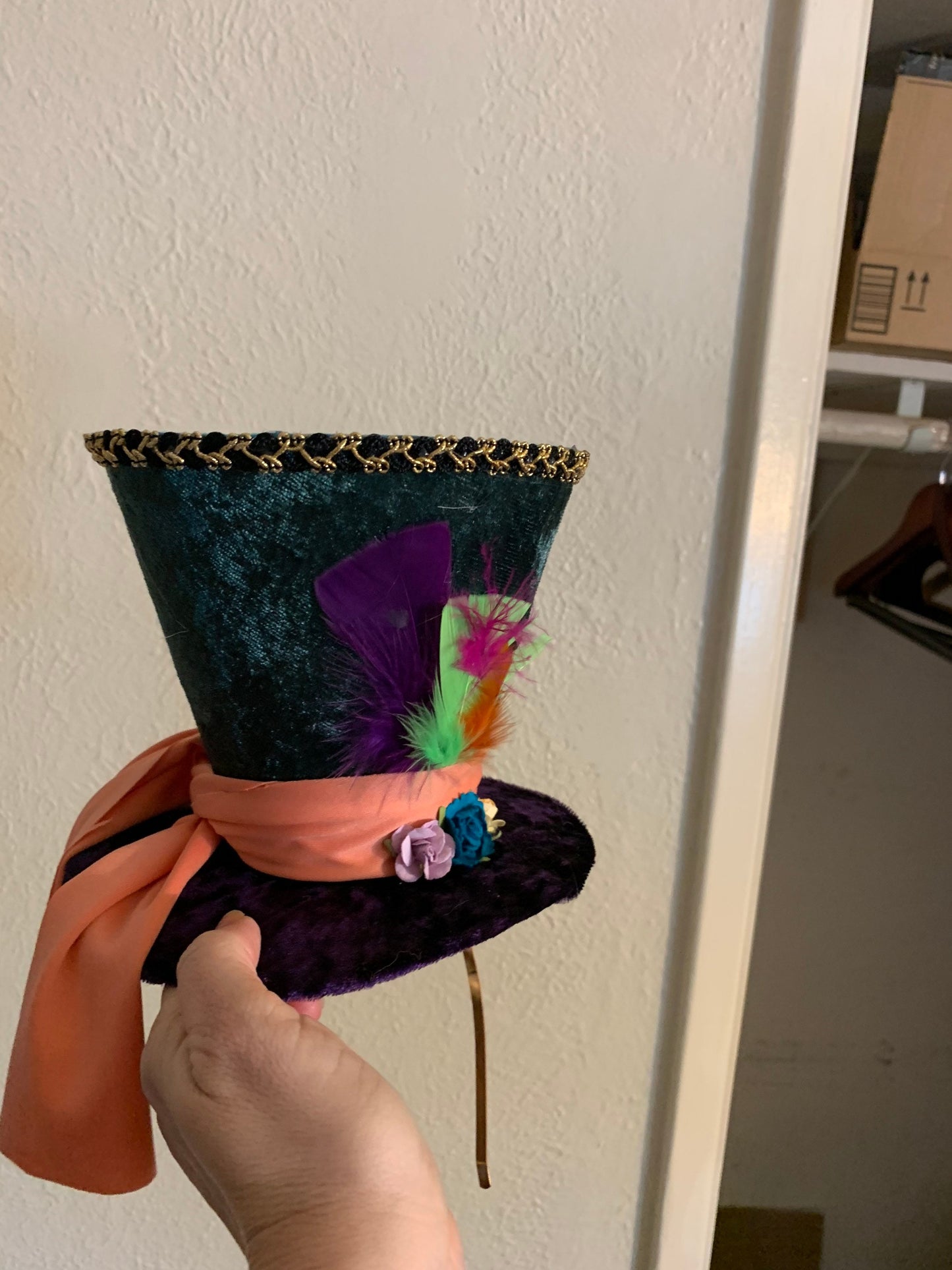 Mini Mad Hatter Hat from Alice and wonderland Tim Burton\\Johnny Depp Version with head band