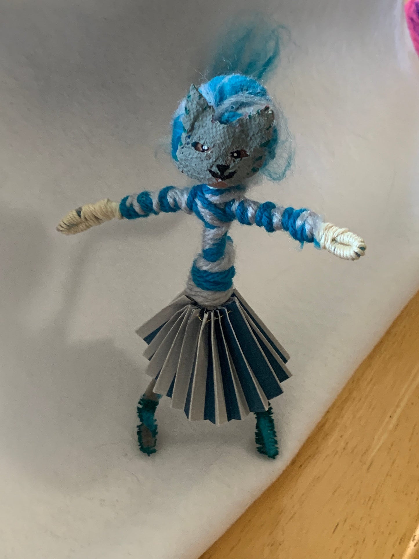 Chessur or cheshire cat from Alice through the looking Glass. Bendy Doll