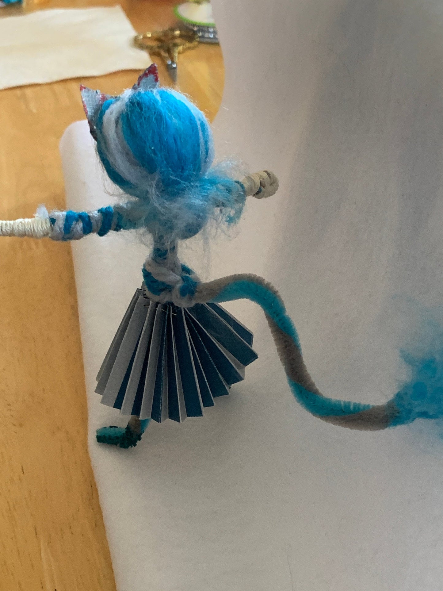 Chessur or cheshire cat from Alice through the looking Glass. Bendy Doll