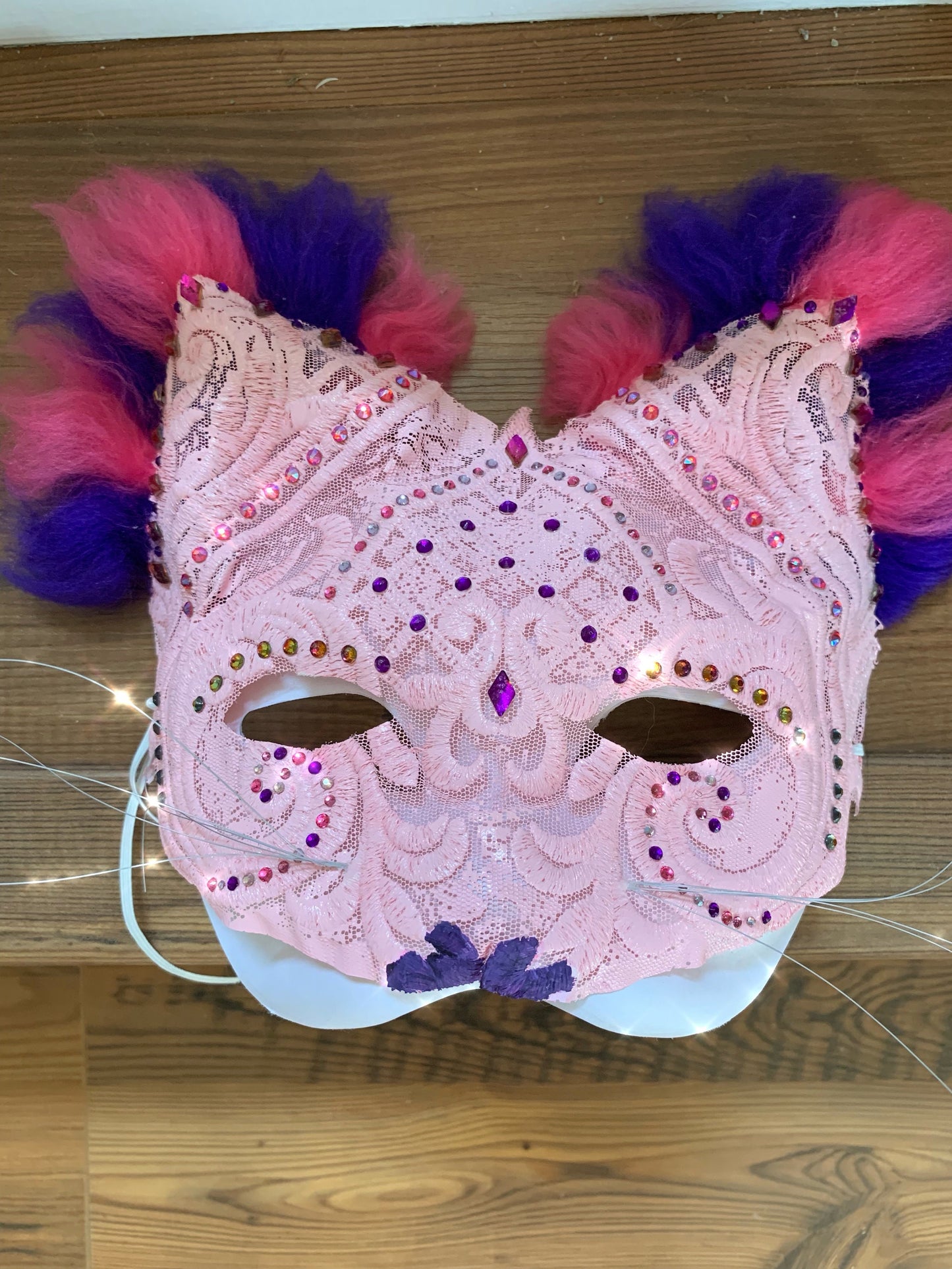 Cheshire cat, Pink Cat Mask, Alice and wonderland.