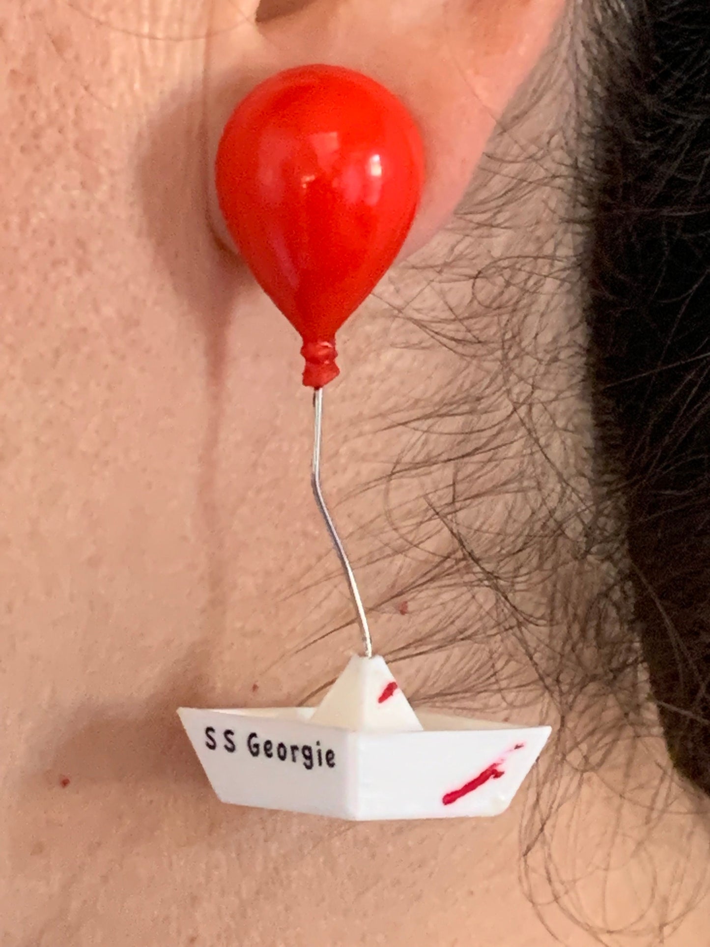 It! Pennywise earrings, Boat and Red Ballon