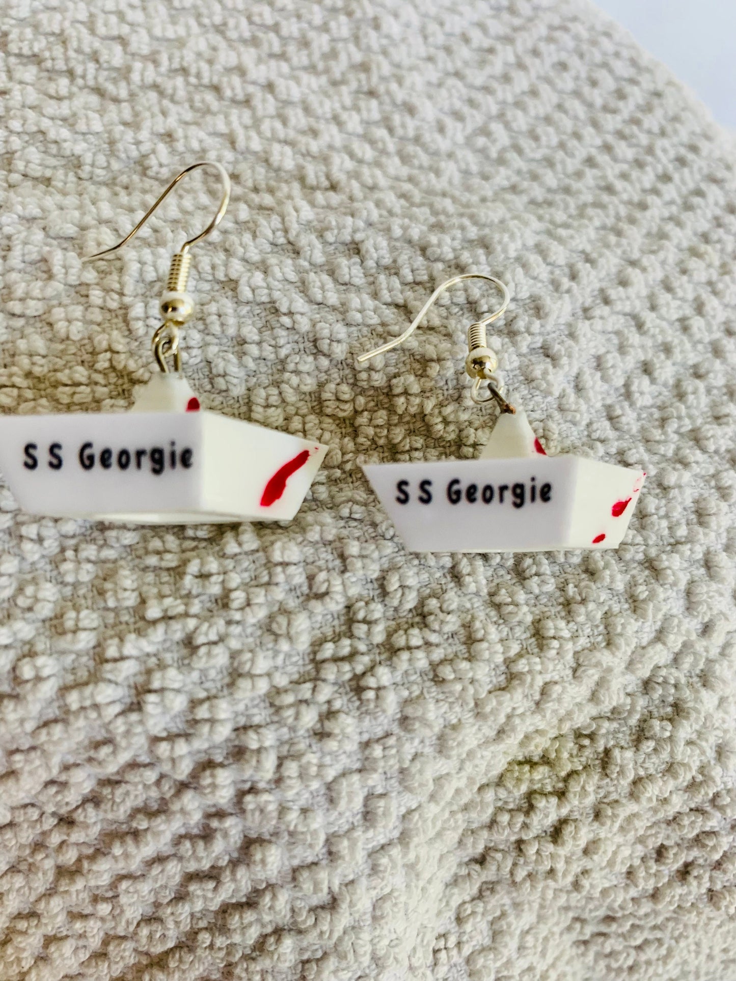 It! Pennywise earrings, Paper boat earrings.