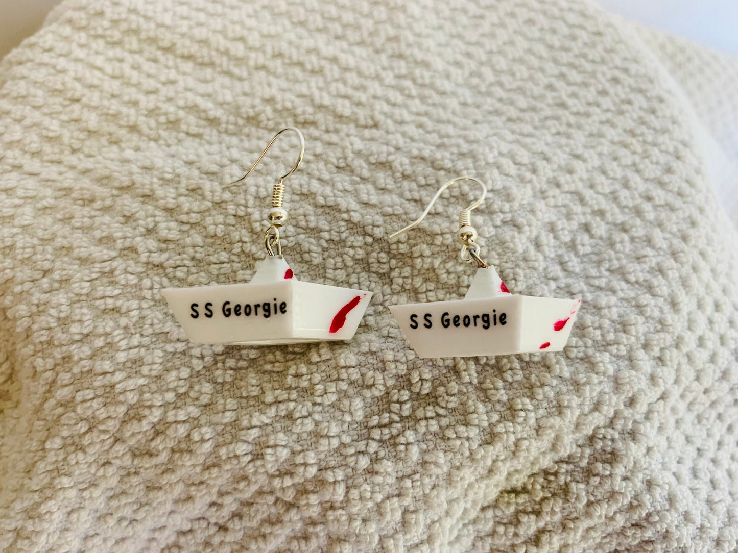 It! Pennywise earrings, Paper boat earrings.