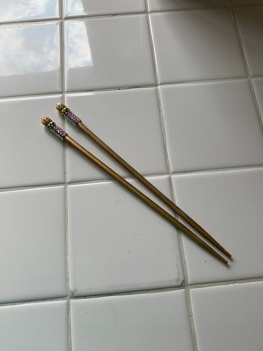 Blinged out Hair sticks. Hair chopsticks!