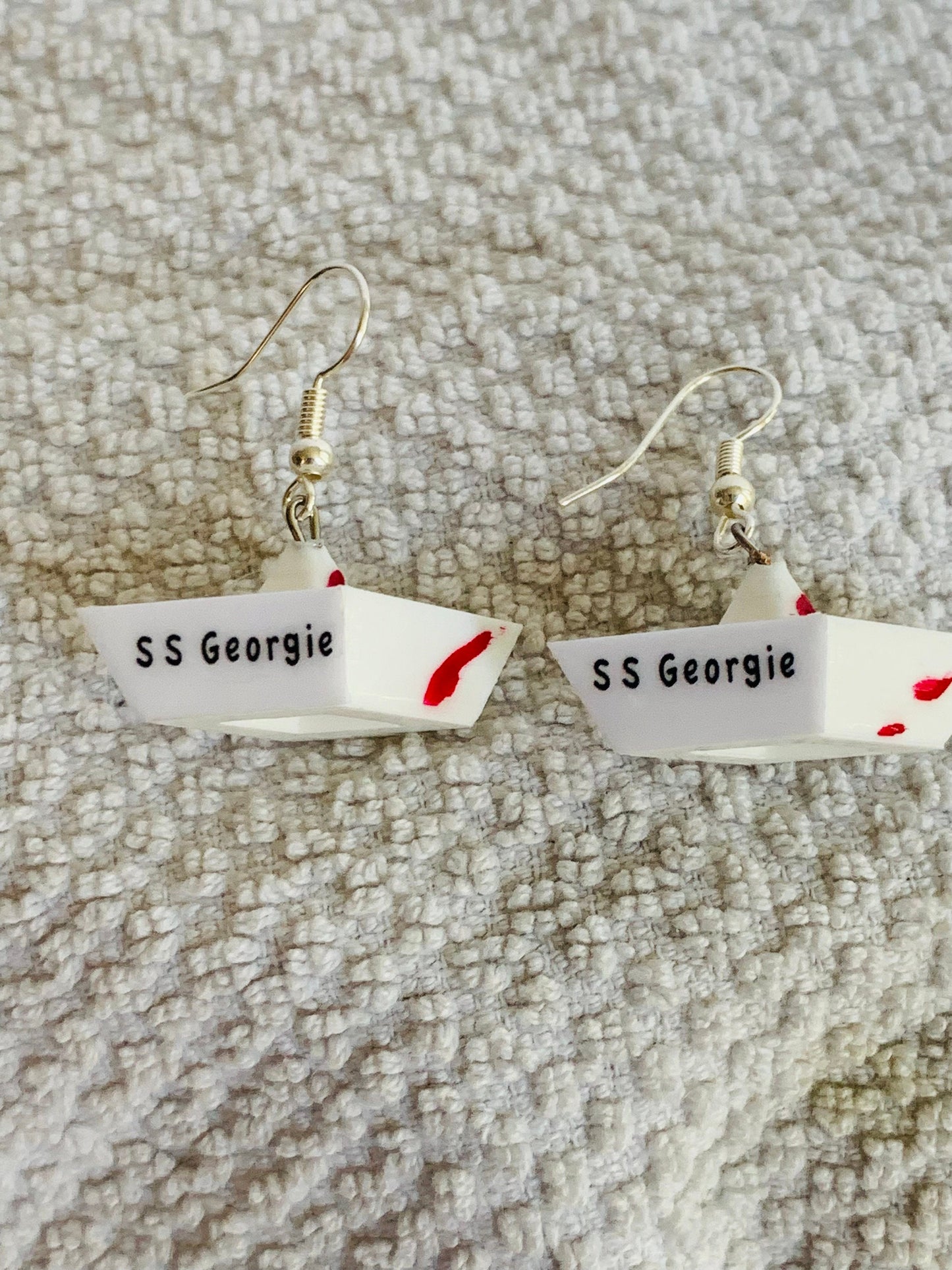 It! Pennywise earrings, Paper boat earrings.