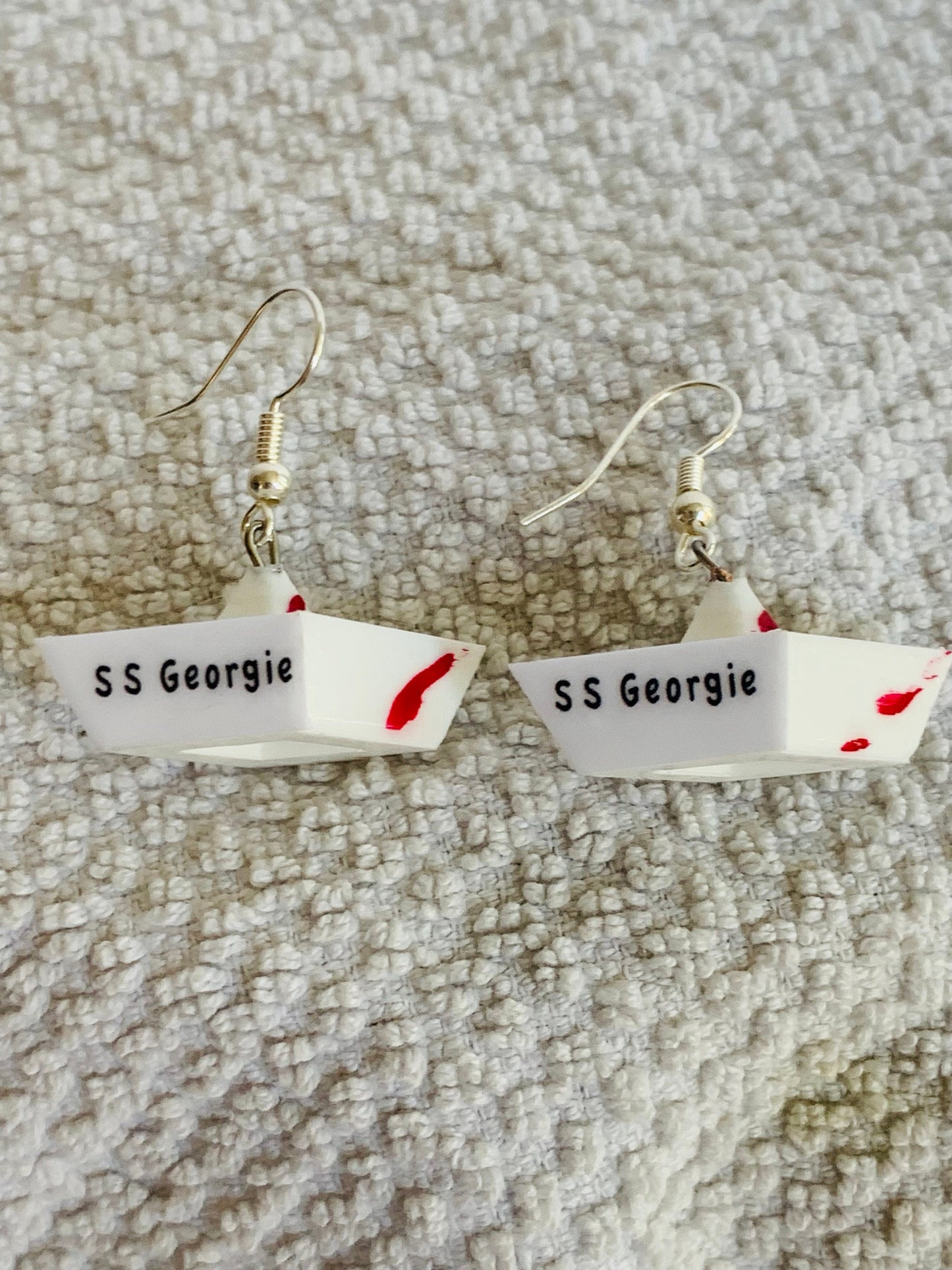 It! Pennywise earrings, Paper boat earrings.