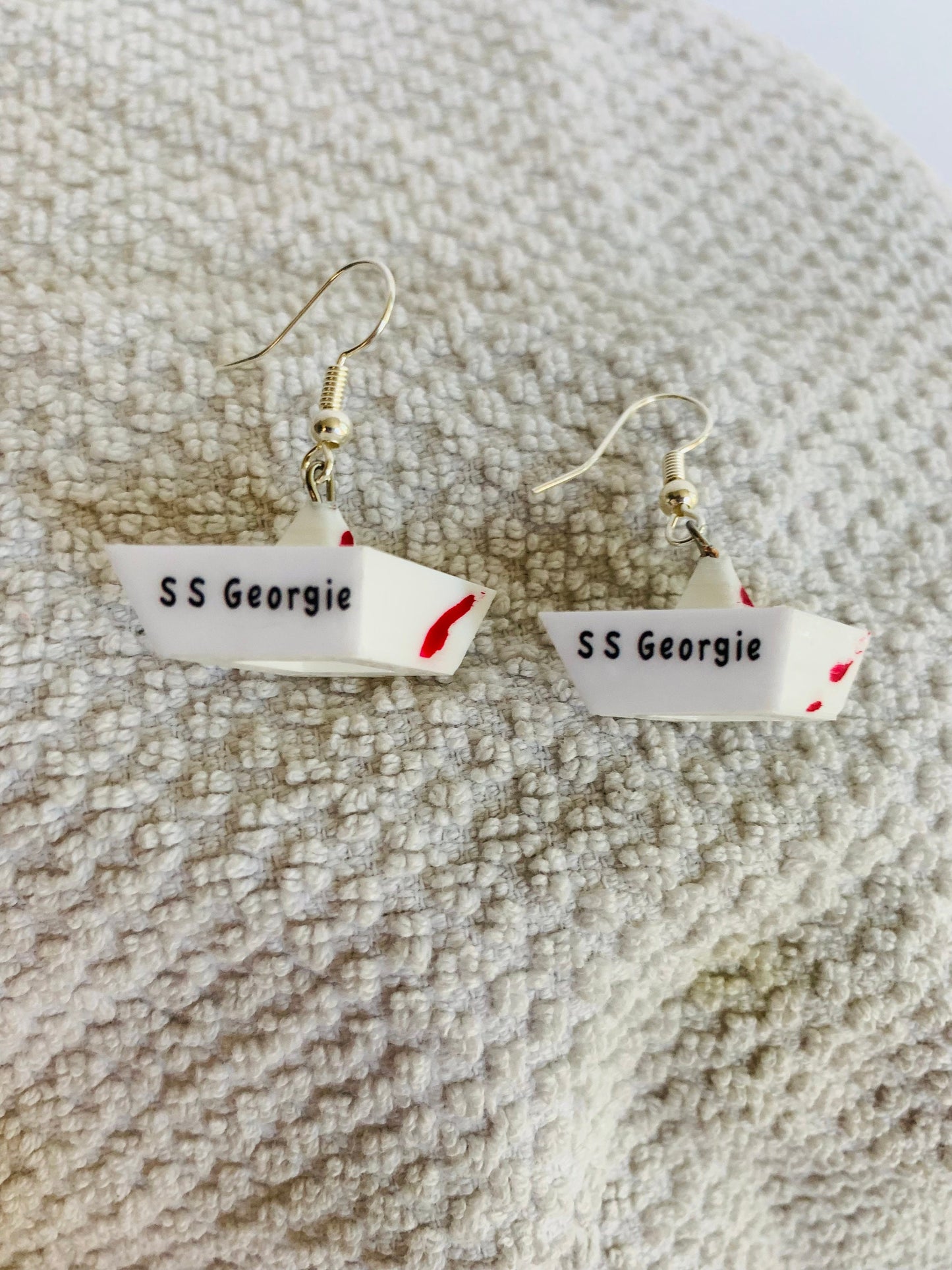 It! Pennywise earrings, Paper boat earrings.