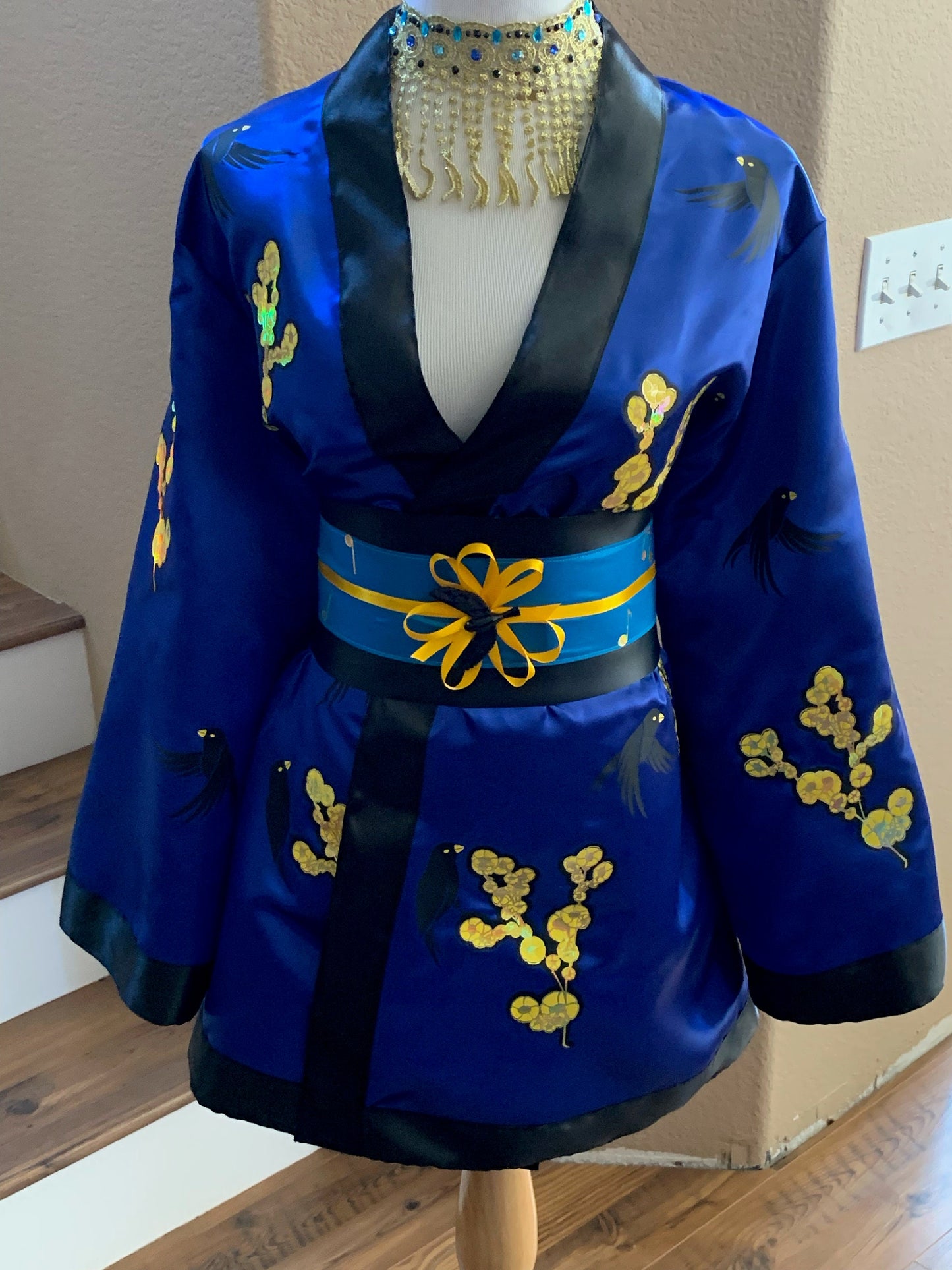 Geisha Style Black Canary Woman's Robes/Cover Up, Costume, Cosplay.