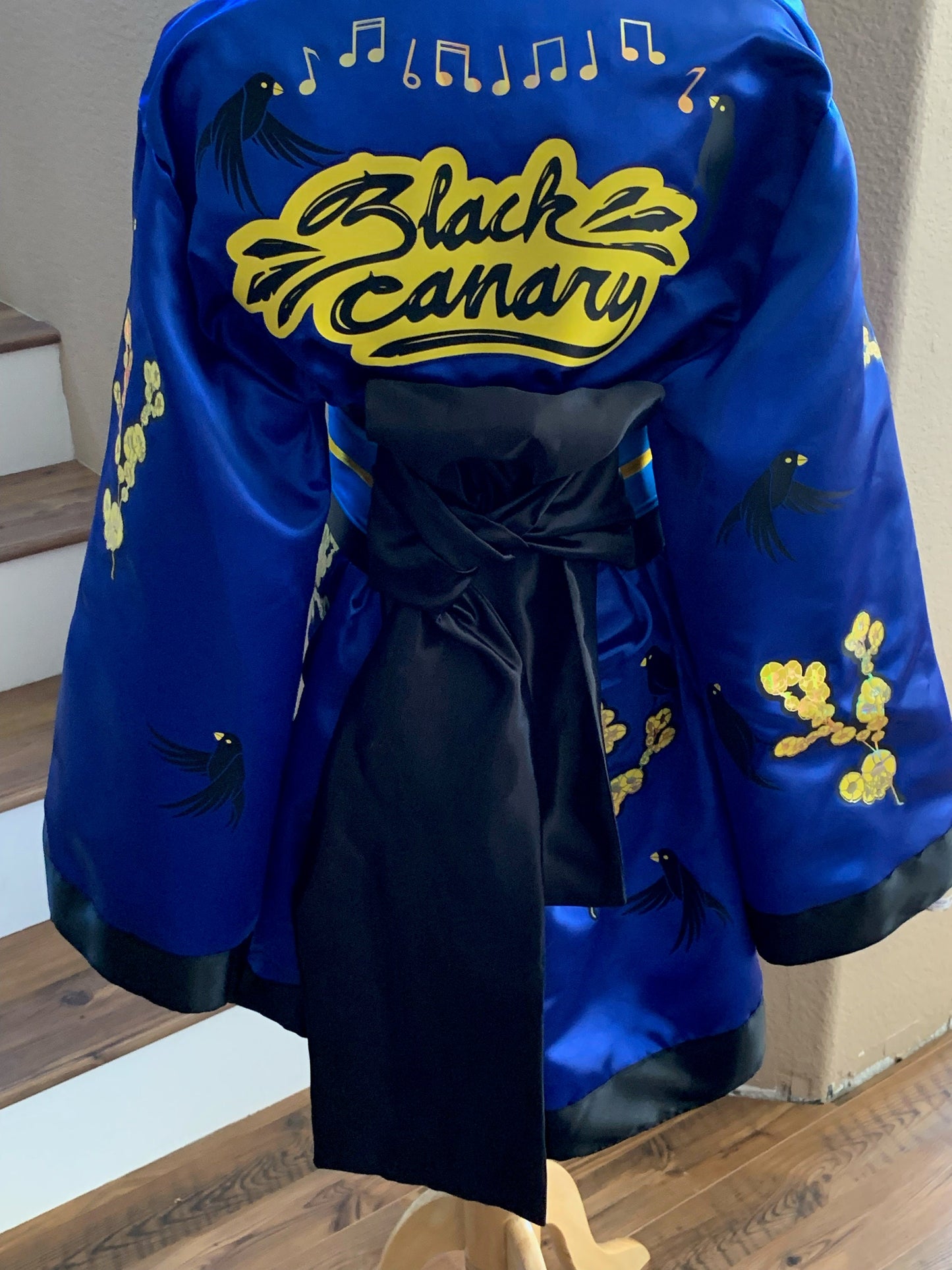 Geisha Style Black Canary Woman's Robes/Cover Up, Costume, Cosplay.