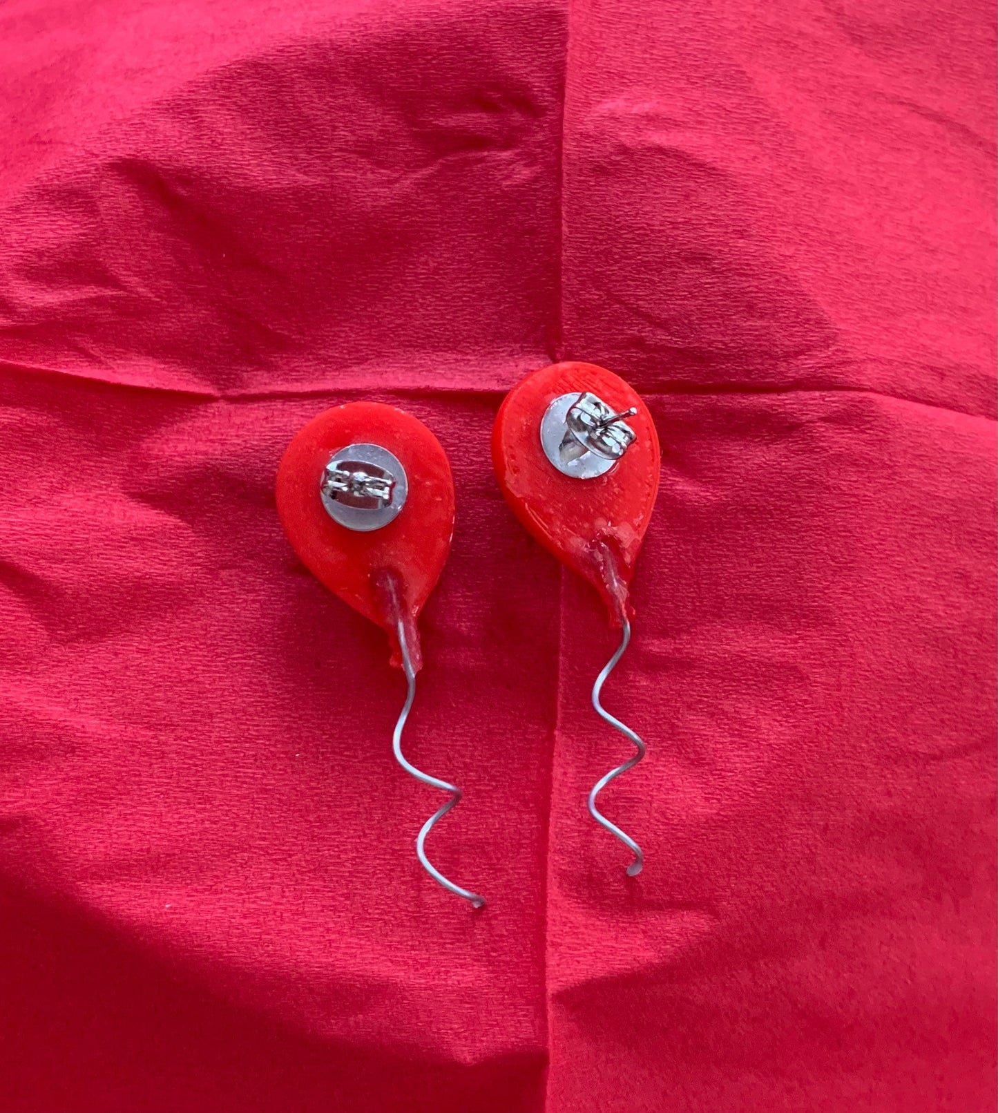 Red Ballon Earrings! It! Pennywise earrings! Wire string