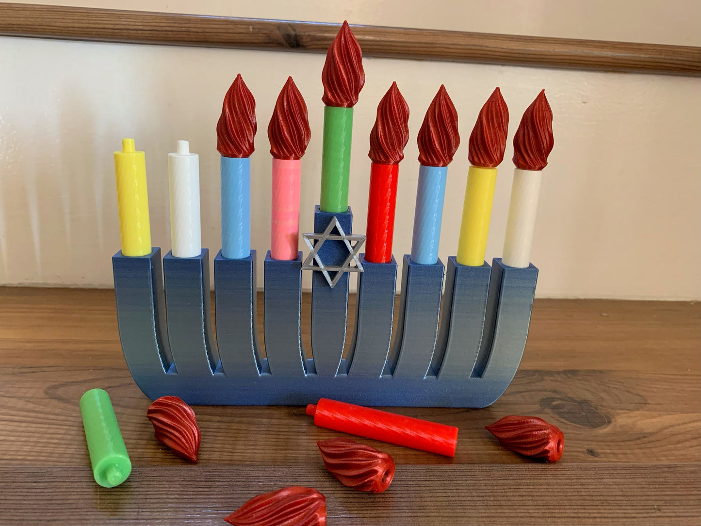 Hanukkah Toy Menorah Puzzle Set, Kids Menorah,Chanukkah Menorah,Personalized menorah,Toy Menorah