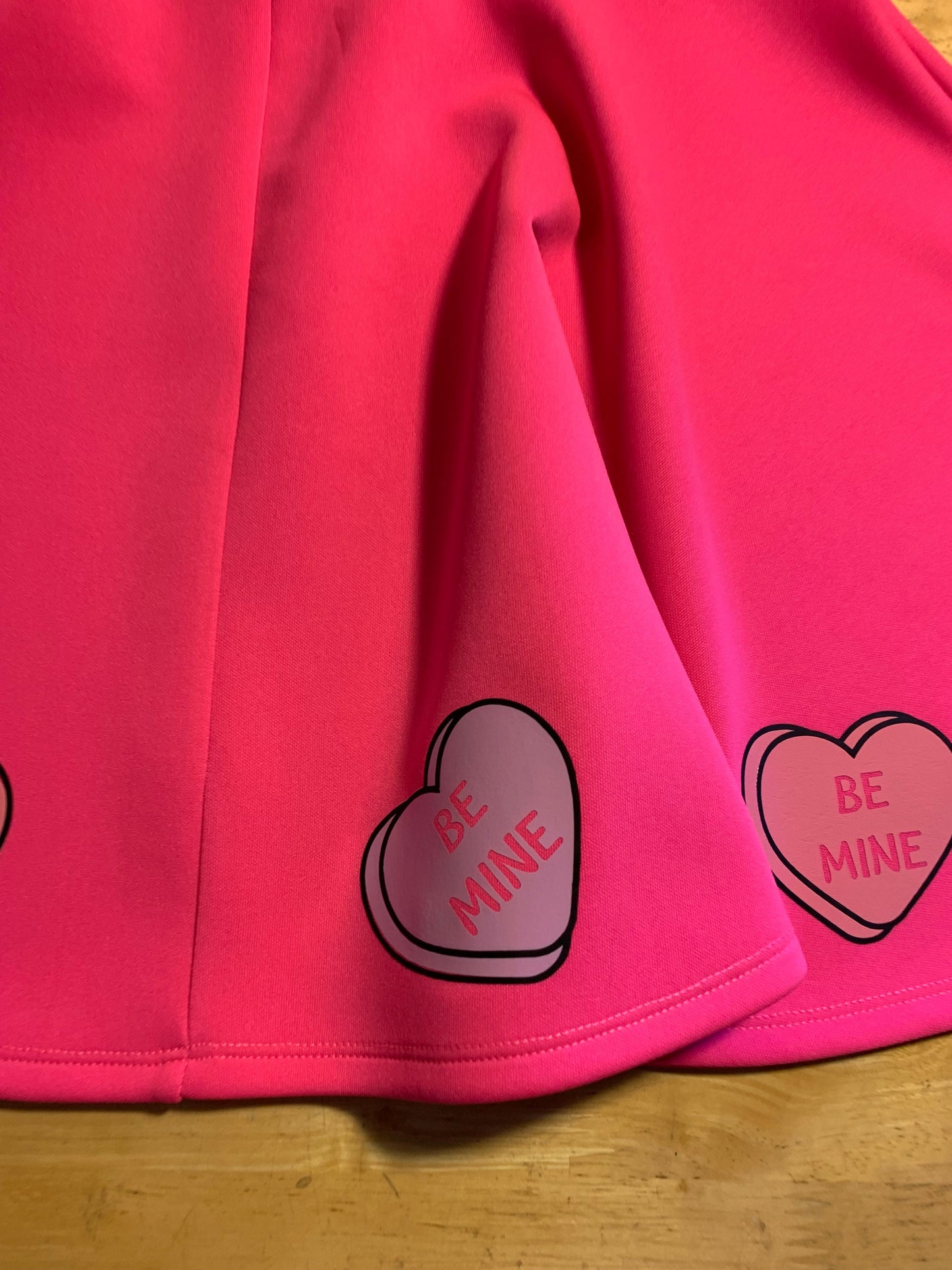 Candy Heart Skirt, Conversation Heart Skirt, Pink Candy Skirt, Be mine Skater Skirt.