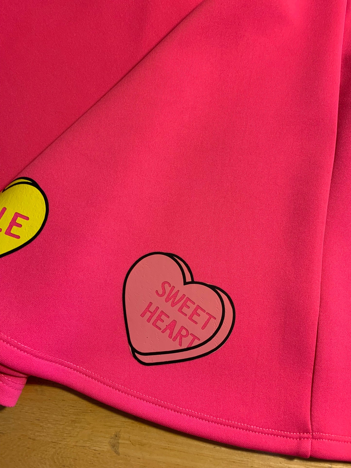 Candy Heart Skirt, Conversation Heart Skirt, Pink Candy Skirt, Be mine Skater Skirt.